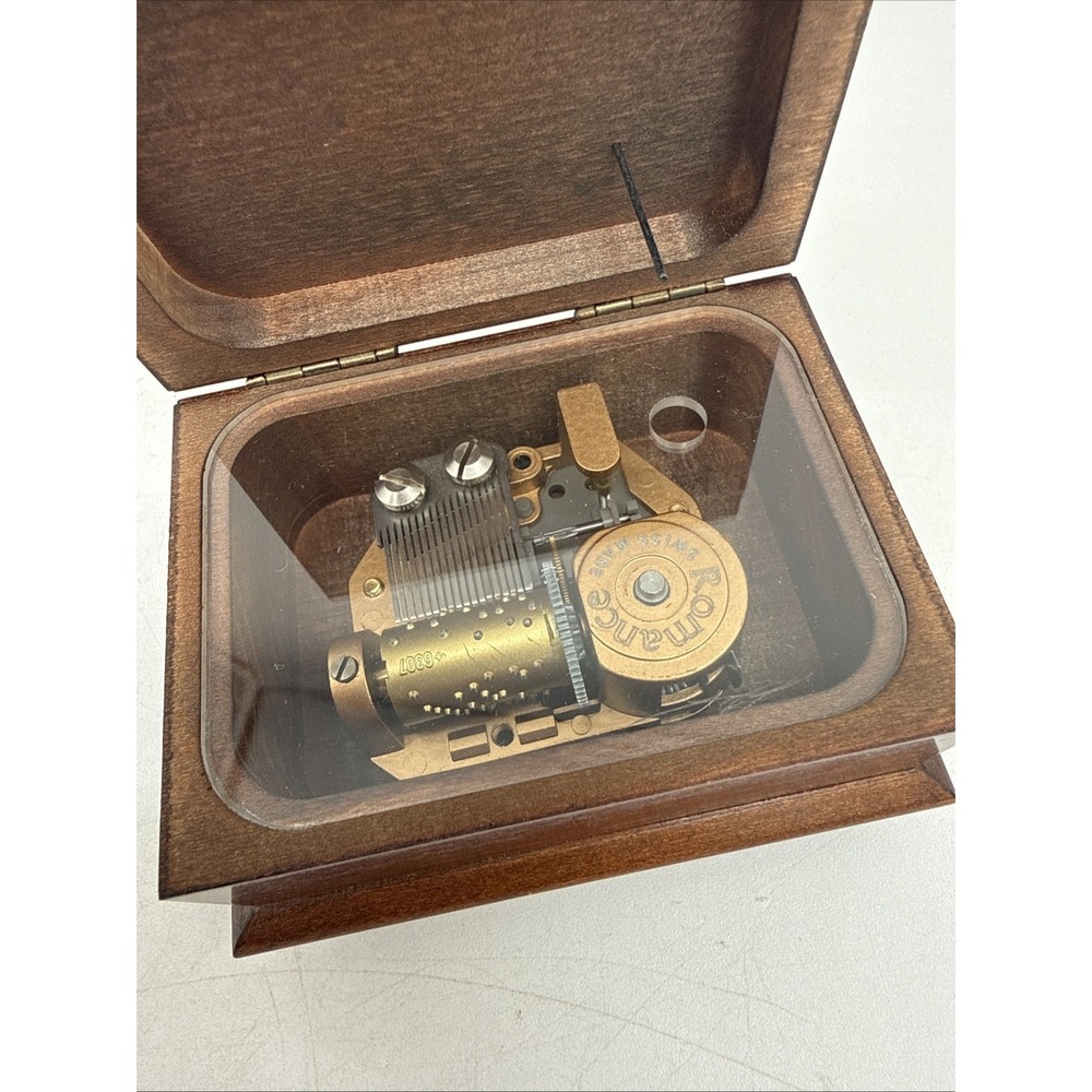 Vintage Jobin Music Box Plays Edelweiss Switzerland - Picture 9 of 10